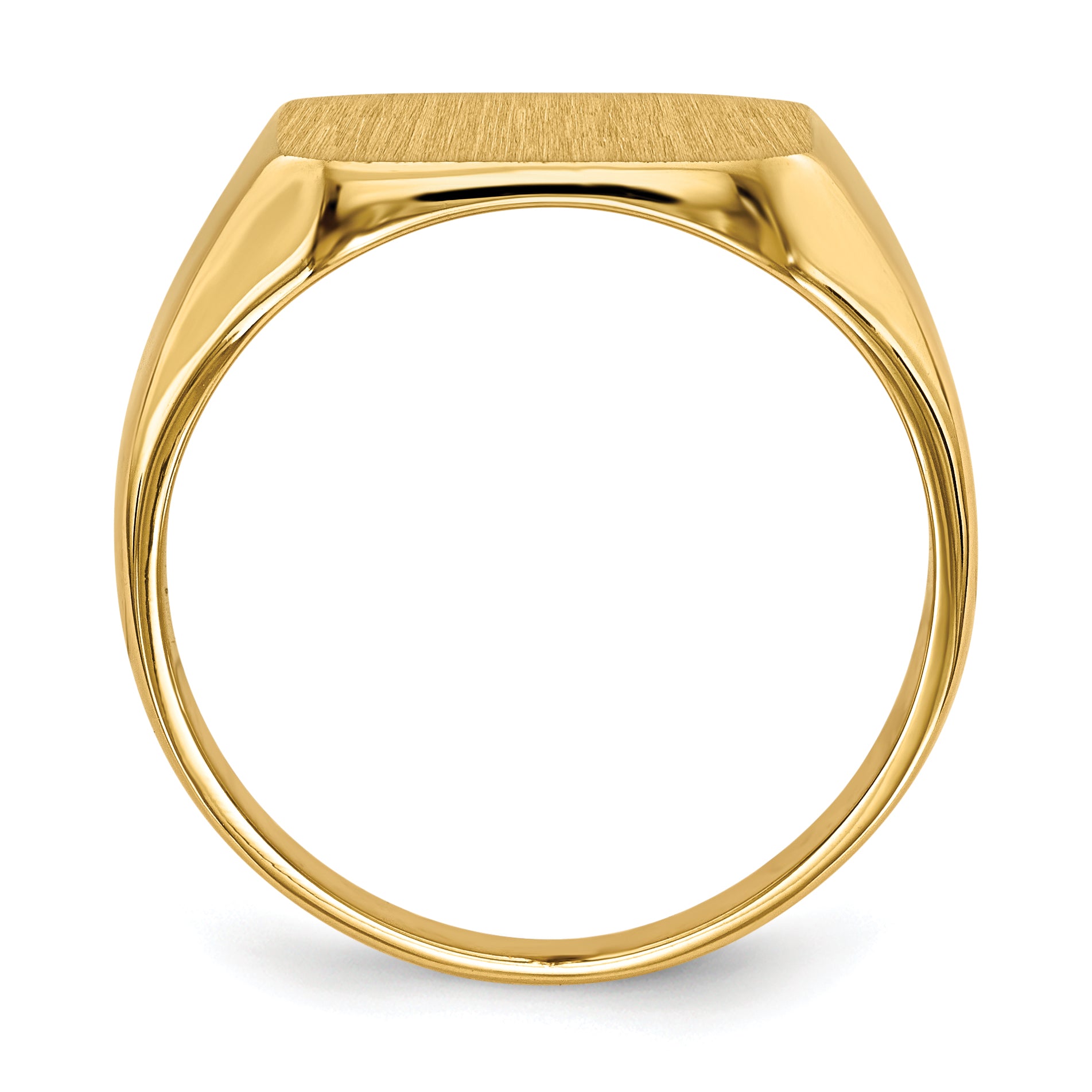 14k 12.0mm x12.0mm Closed Back Men's Signet Ring