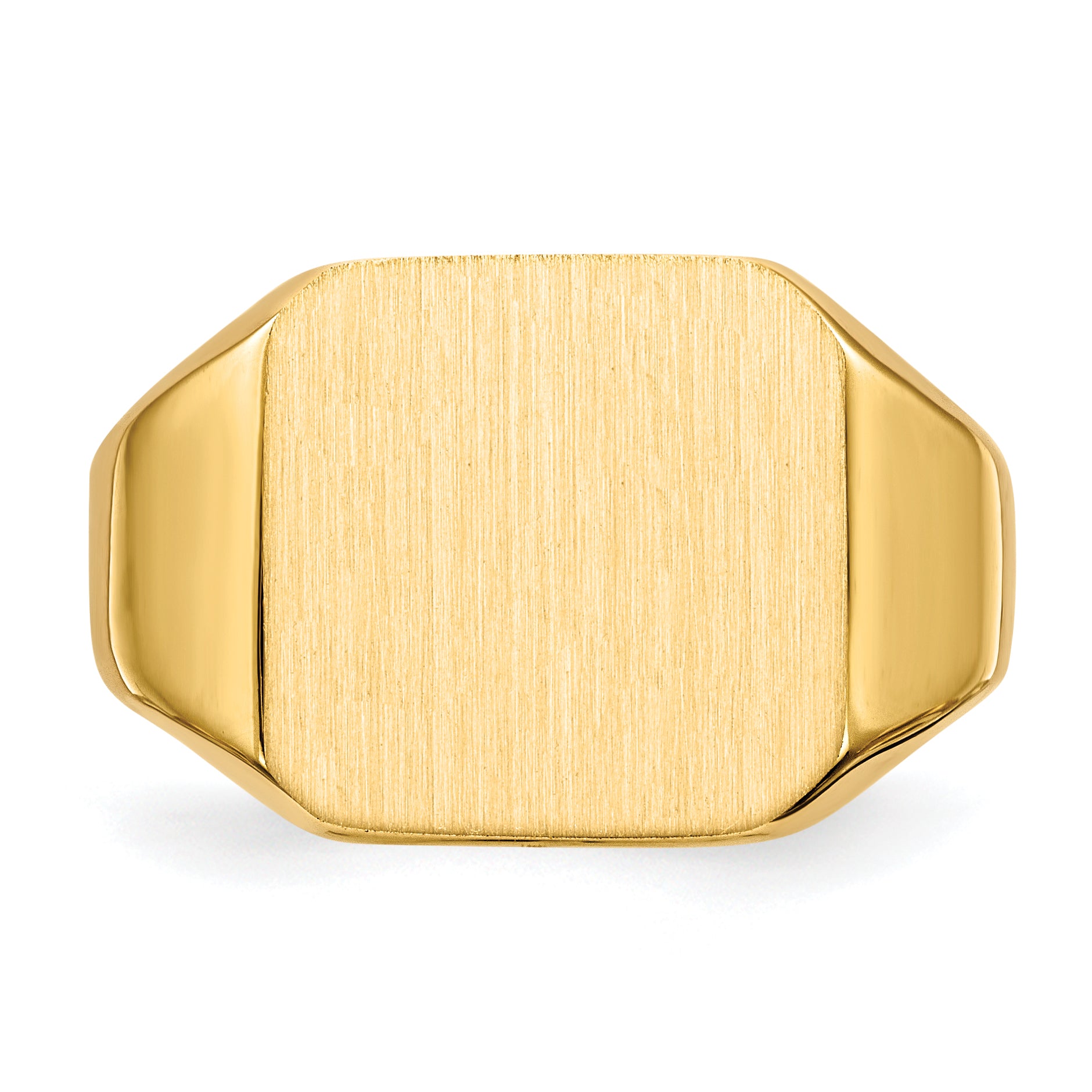 14k 12.0mm x12.0mm Closed Back Men's Signet Ring