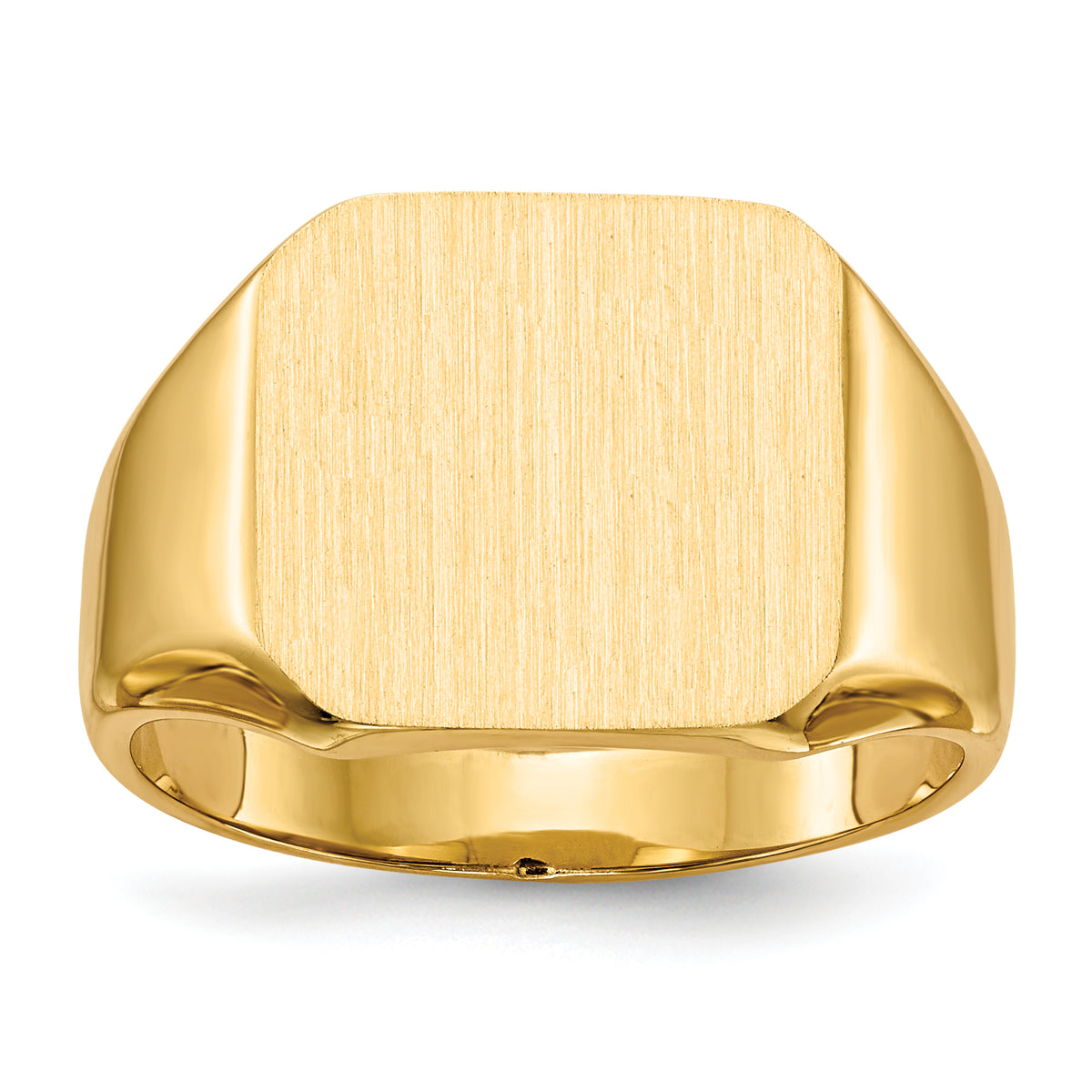 14k 12.0mm x12.0mm Closed Back Men's Signet Ring