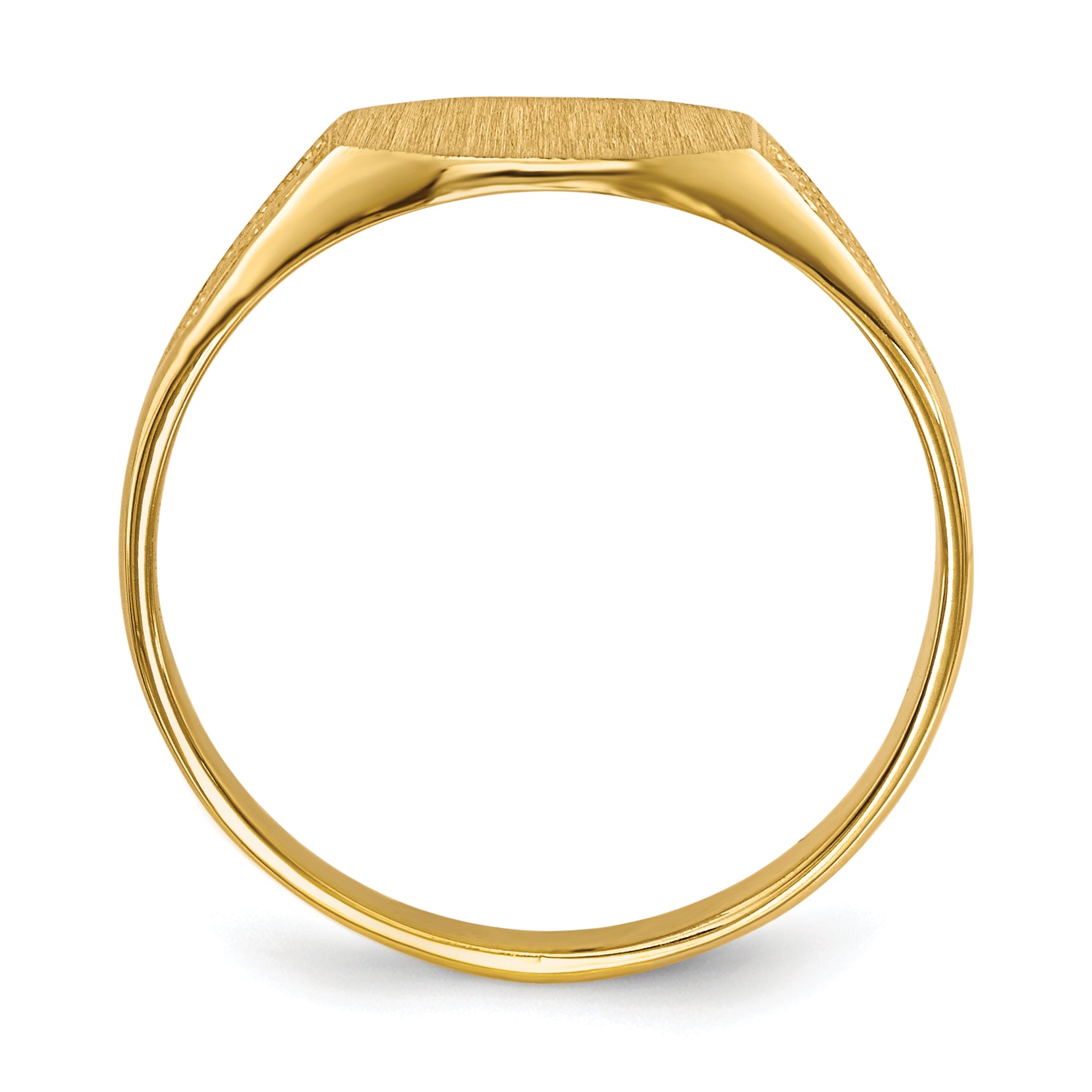 14k 7.0x8.5mm Closed Back Signet Ring