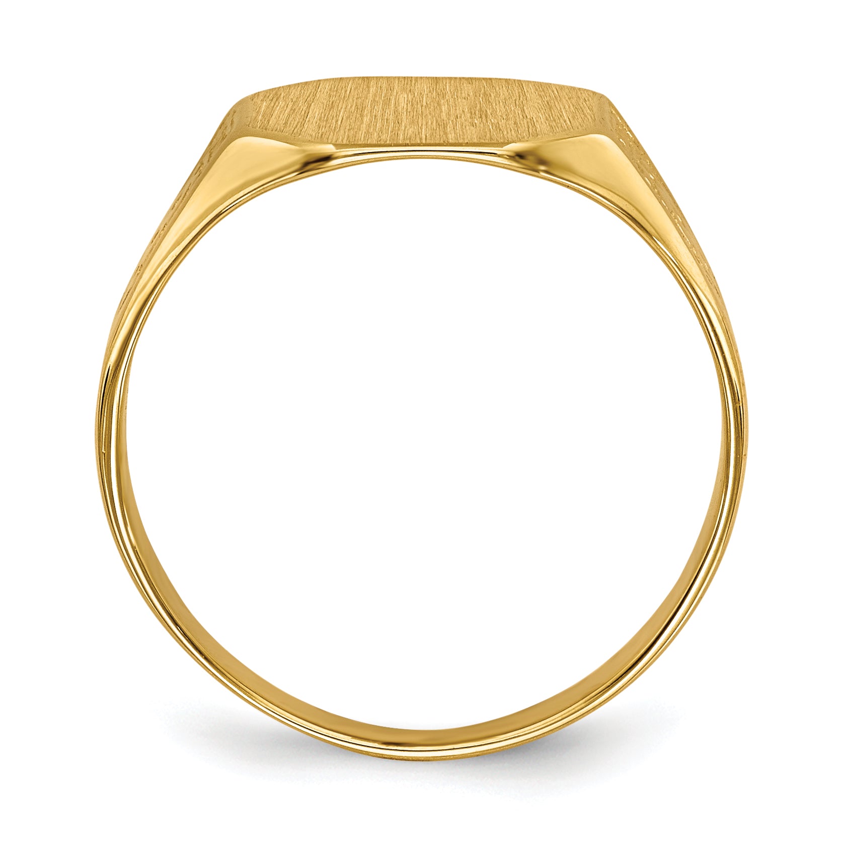 14k 9.0x11.0mm Closed Back Signet Ring