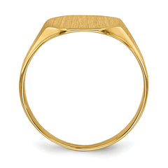 14k 9.0x11.0mm Closed Back Signet Ring