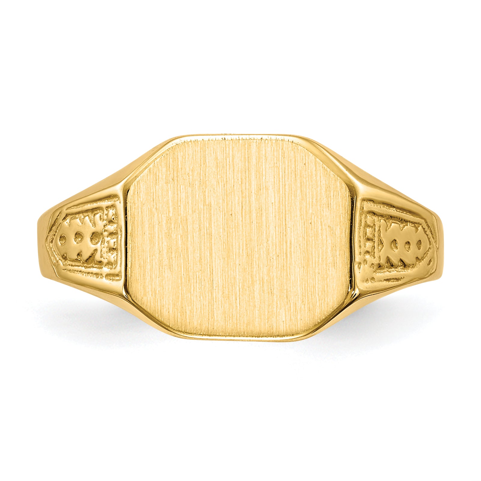 14k 9.0x11.0mm Closed Back Signet Ring