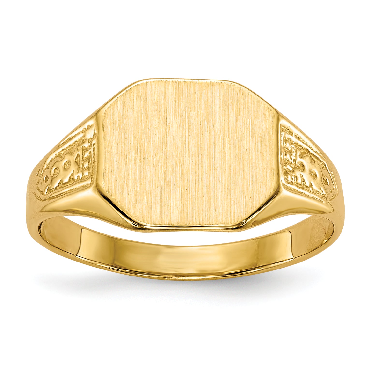 14k 9.0x11.0mm Closed Back Signet Ring