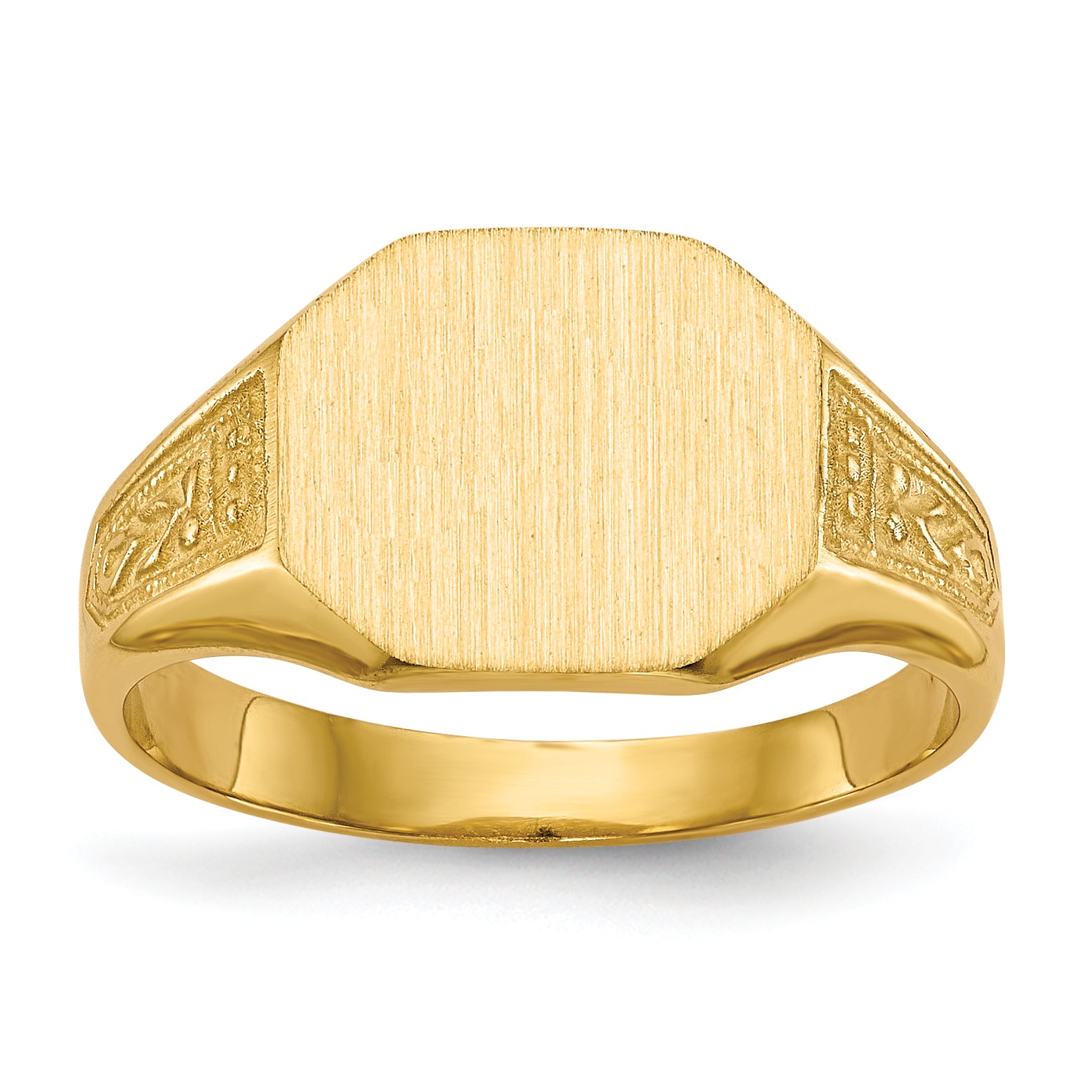 14k 9.0x11.0mm Closed Back Signet Ring