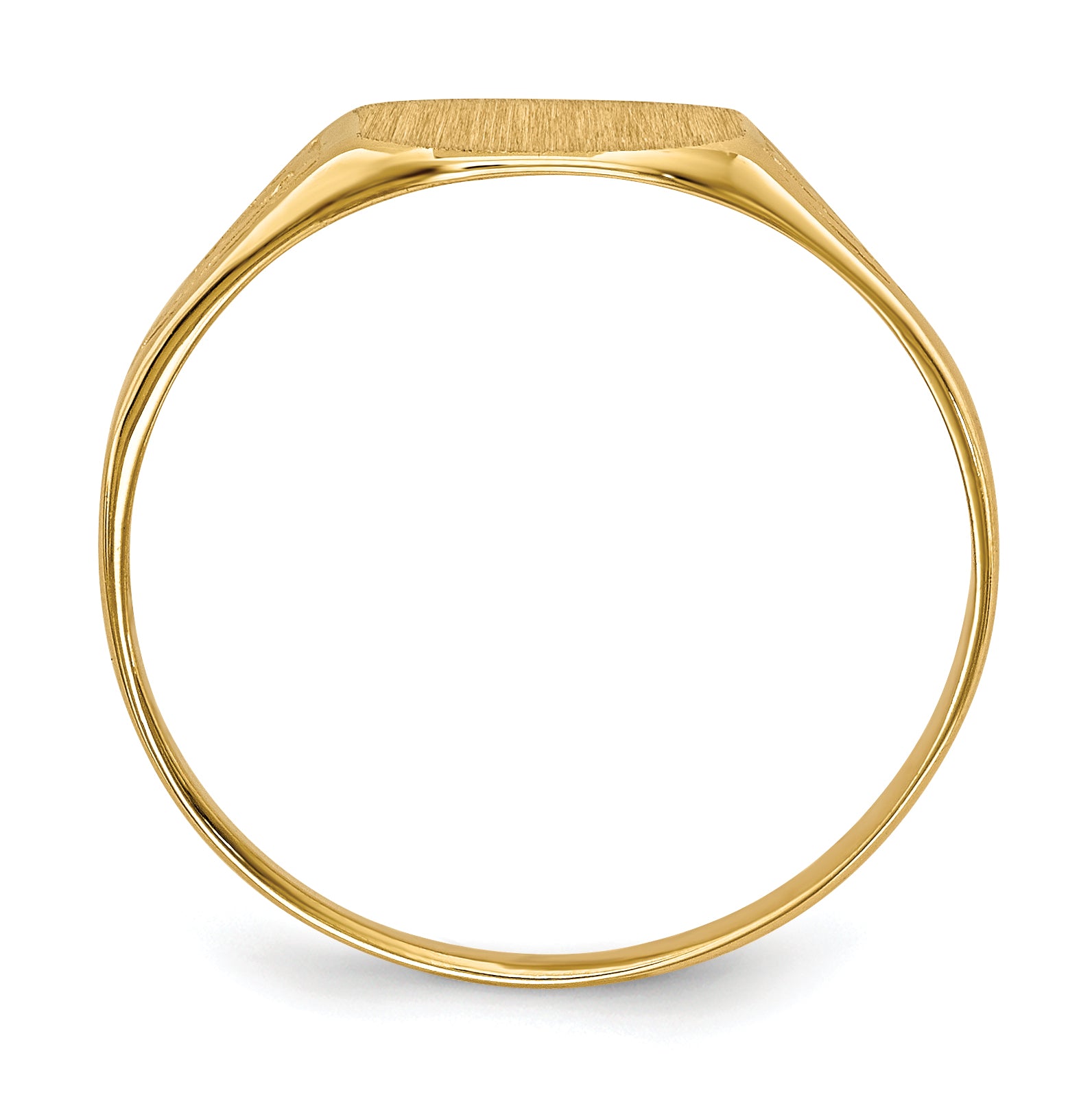 14k 7.0x8.5mm Open Back Signet Ring