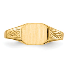 14k 7.0x8.5mm Open Back Signet Ring