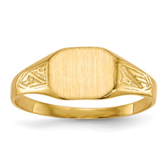 14k 7.0x8.5mm Open Back Signet Ring