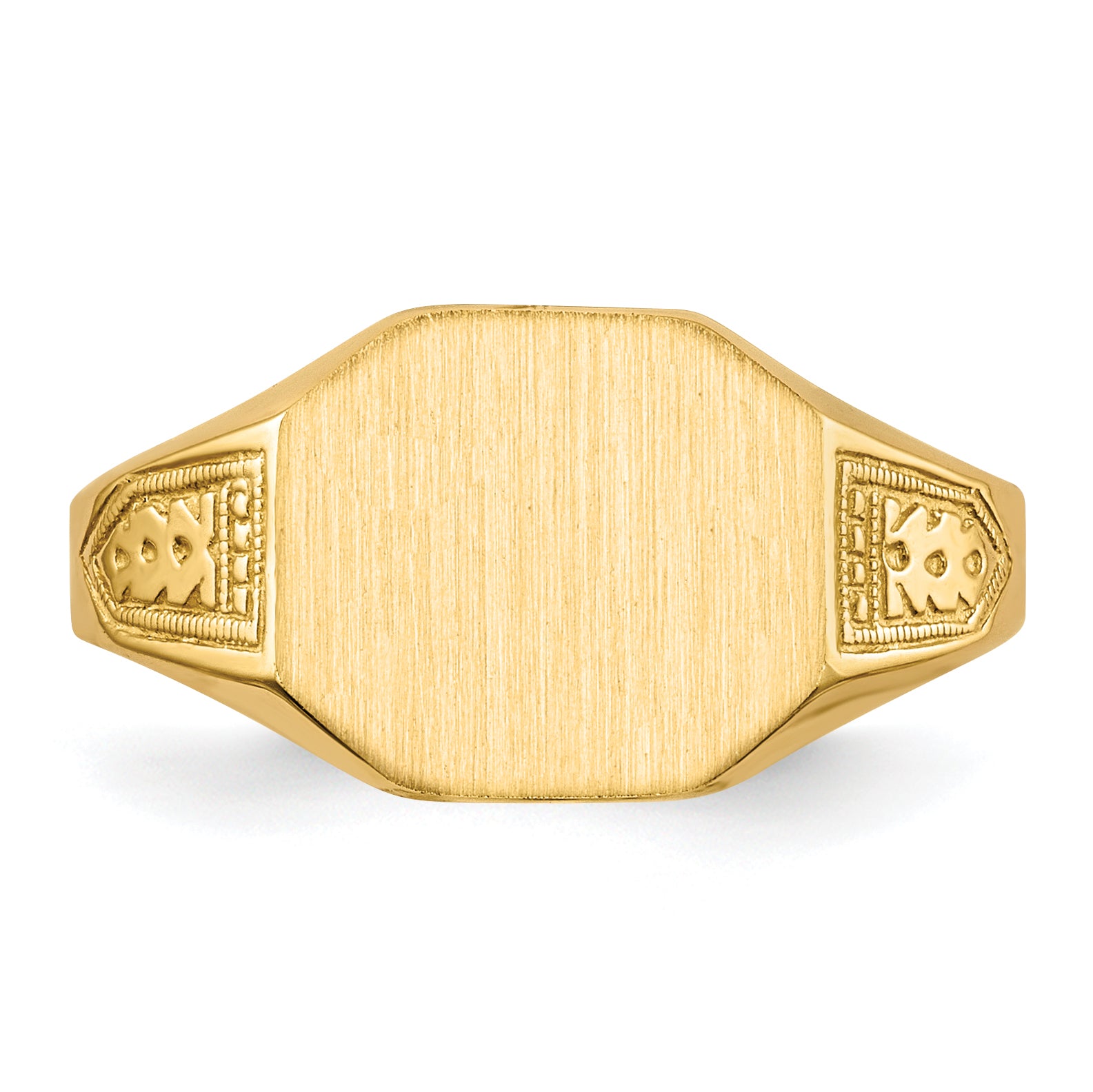 10k 9.0x11.0mm Open Back Signet Ring