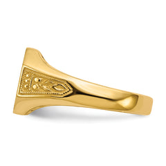 14k 9.0x11.0mm Open Back Signet Ring