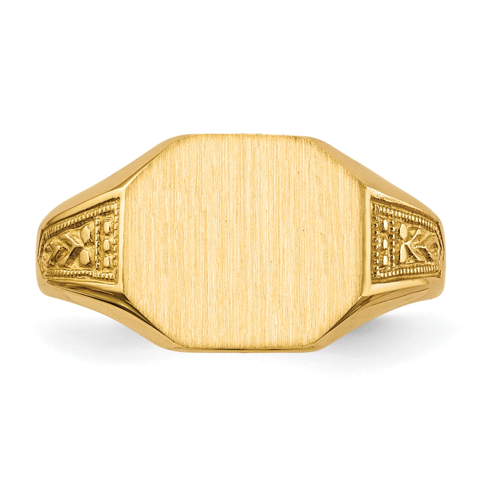 14k 9.0x11.0mm Open Back Signet Ring