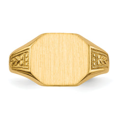 14k 9.0x11.0mm Open Back Signet Ring