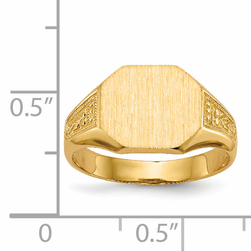 14k 9.0x11.0mm Open Back Signet Ring