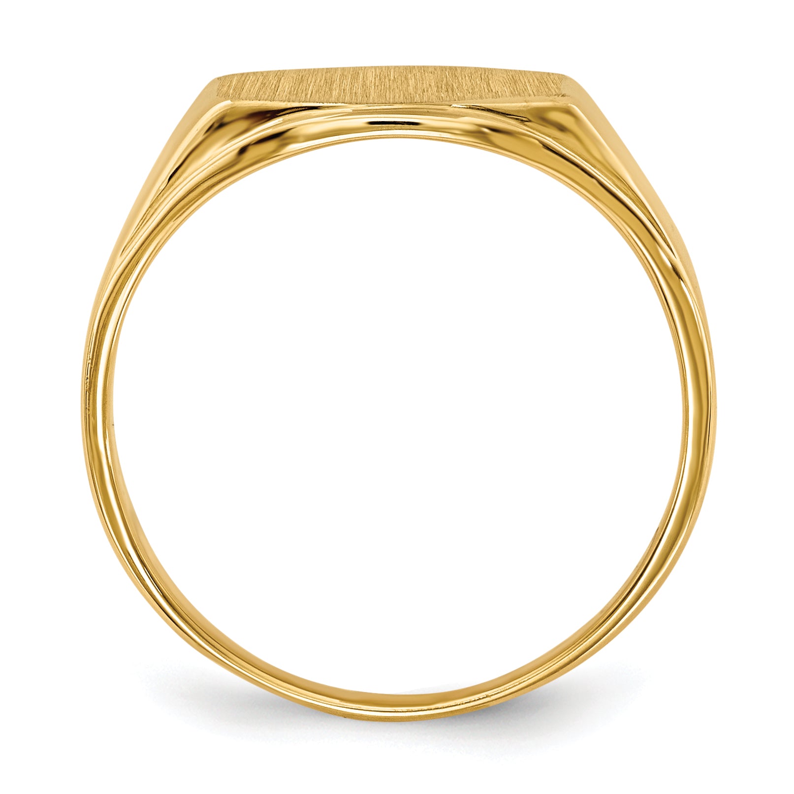 14k 8.5x11.5mm Open Back Signet Ring