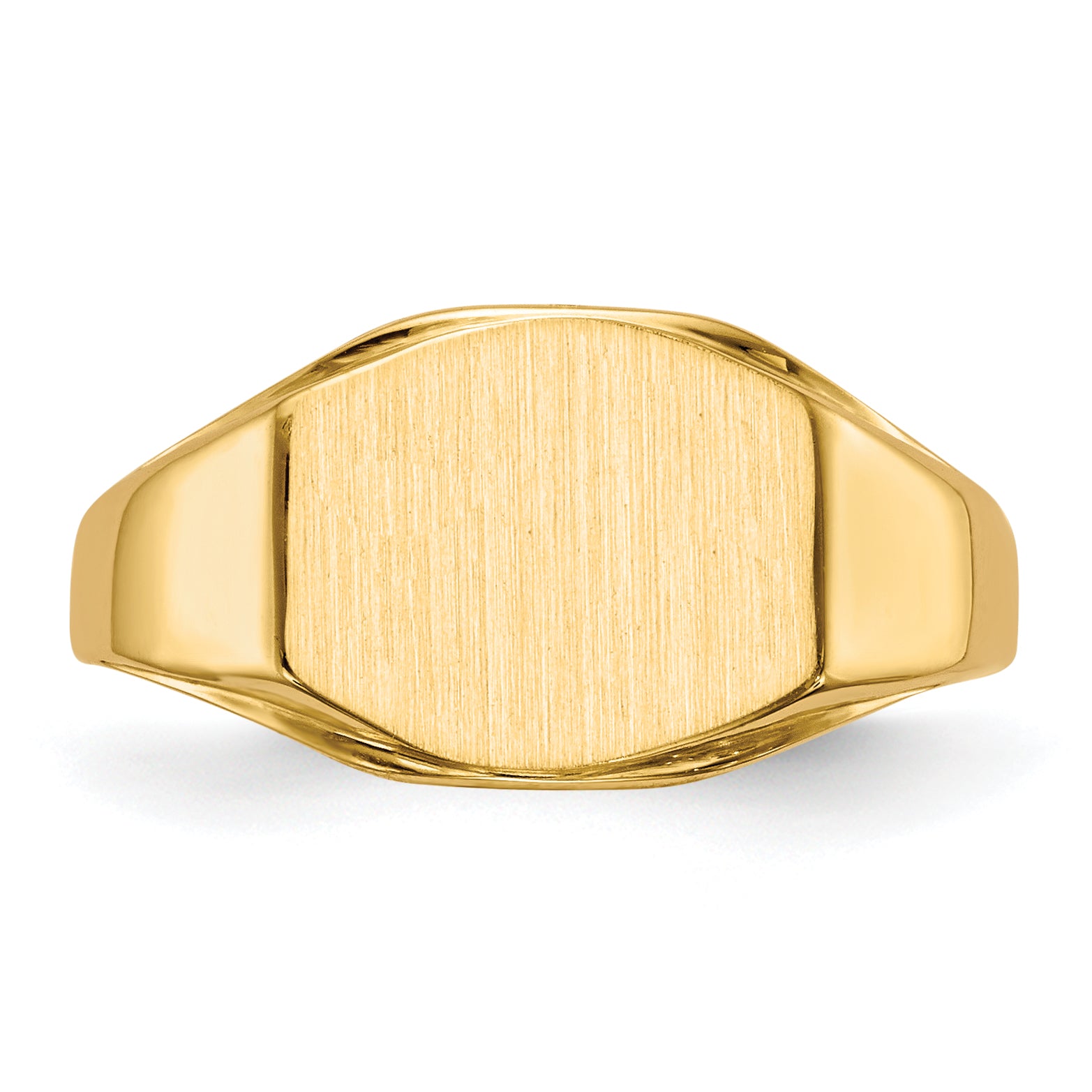 14k 8.5x11.5mm Open Back Signet Ring