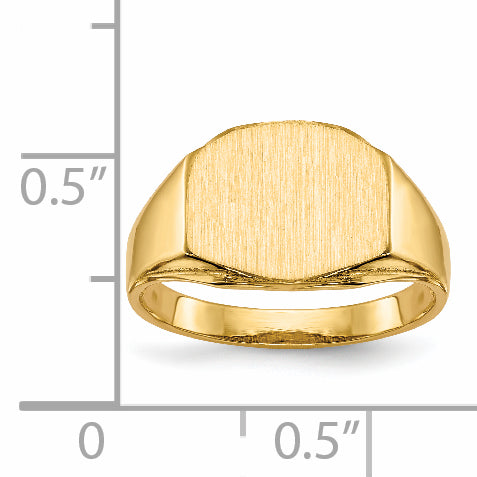 14k 8.5x11.5mm Open Back Signet Ring