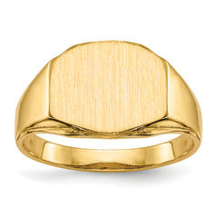 14k 8.5x11.5mm Open Back Signet Ring