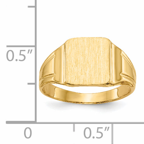 10k 7.5x9mm Closed Back Signet Ring