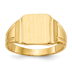 14k 7.5x9mm Closed Back Signet Ring