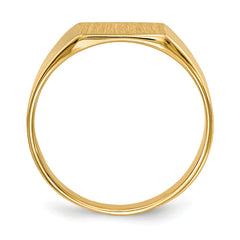 14k 8.5x7.0mm Closed Back Signet Ring