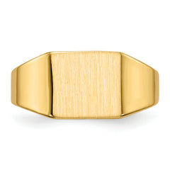 14k 8.5x7.0mm Closed Back Signet Ring