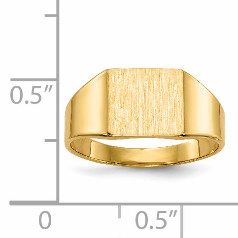 14k 8.5x7.0mm Closed Back Signet Ring