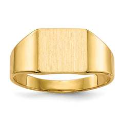 14k 8.5x7.0mm Closed Back Signet Ring