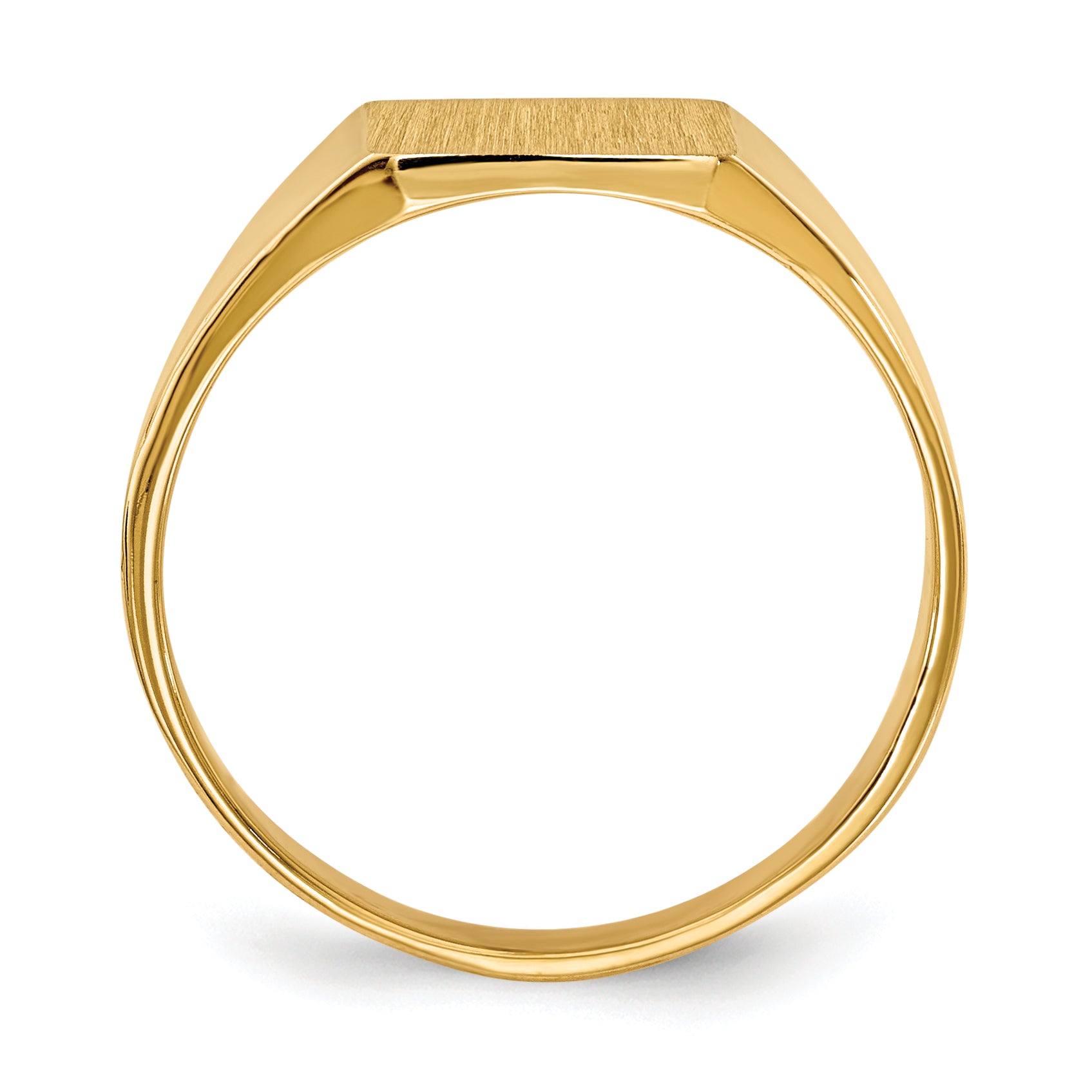 14k 9.0x8.5mm Closed Back Signet Ring