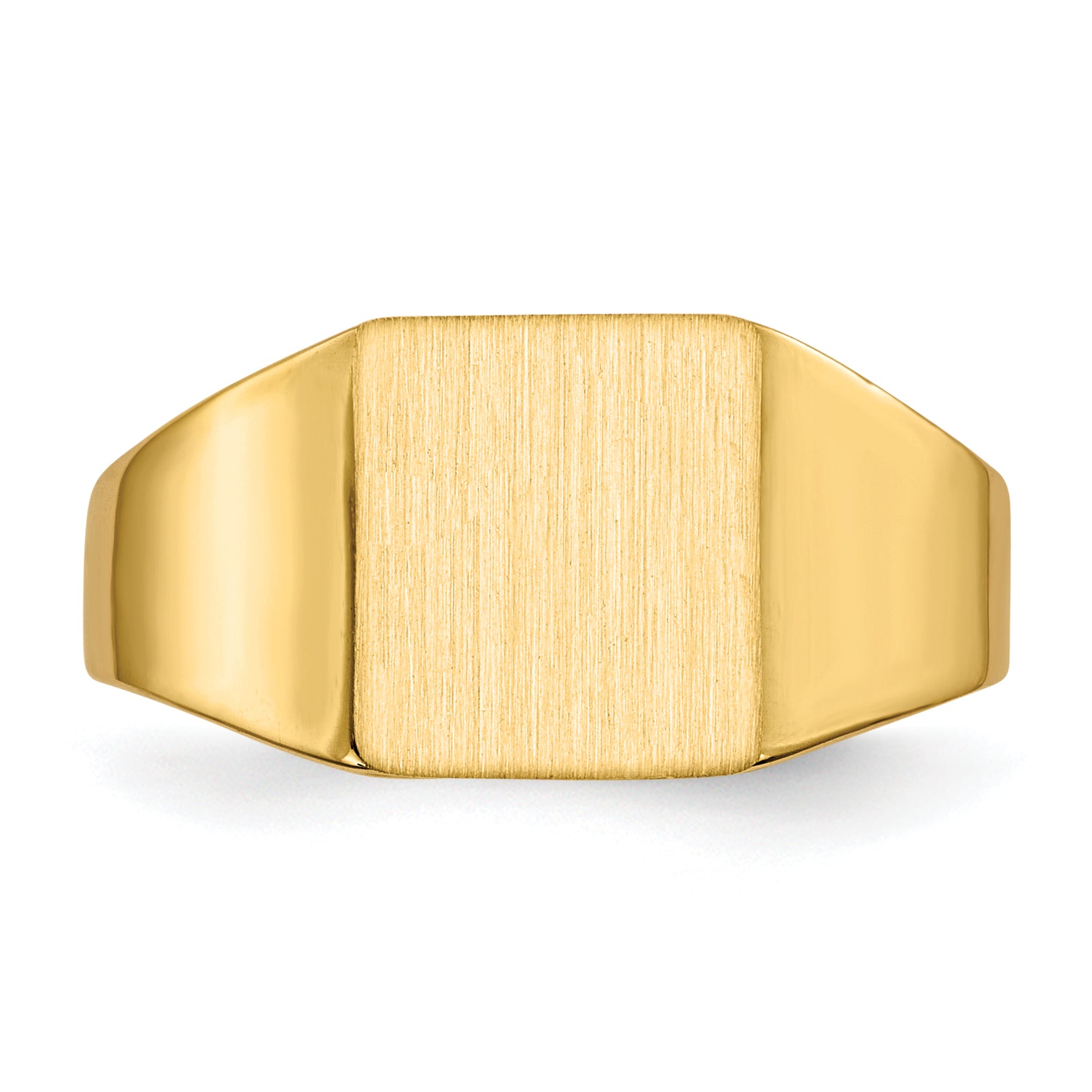 14k 9.0x8.5mm Closed Back Signet Ring