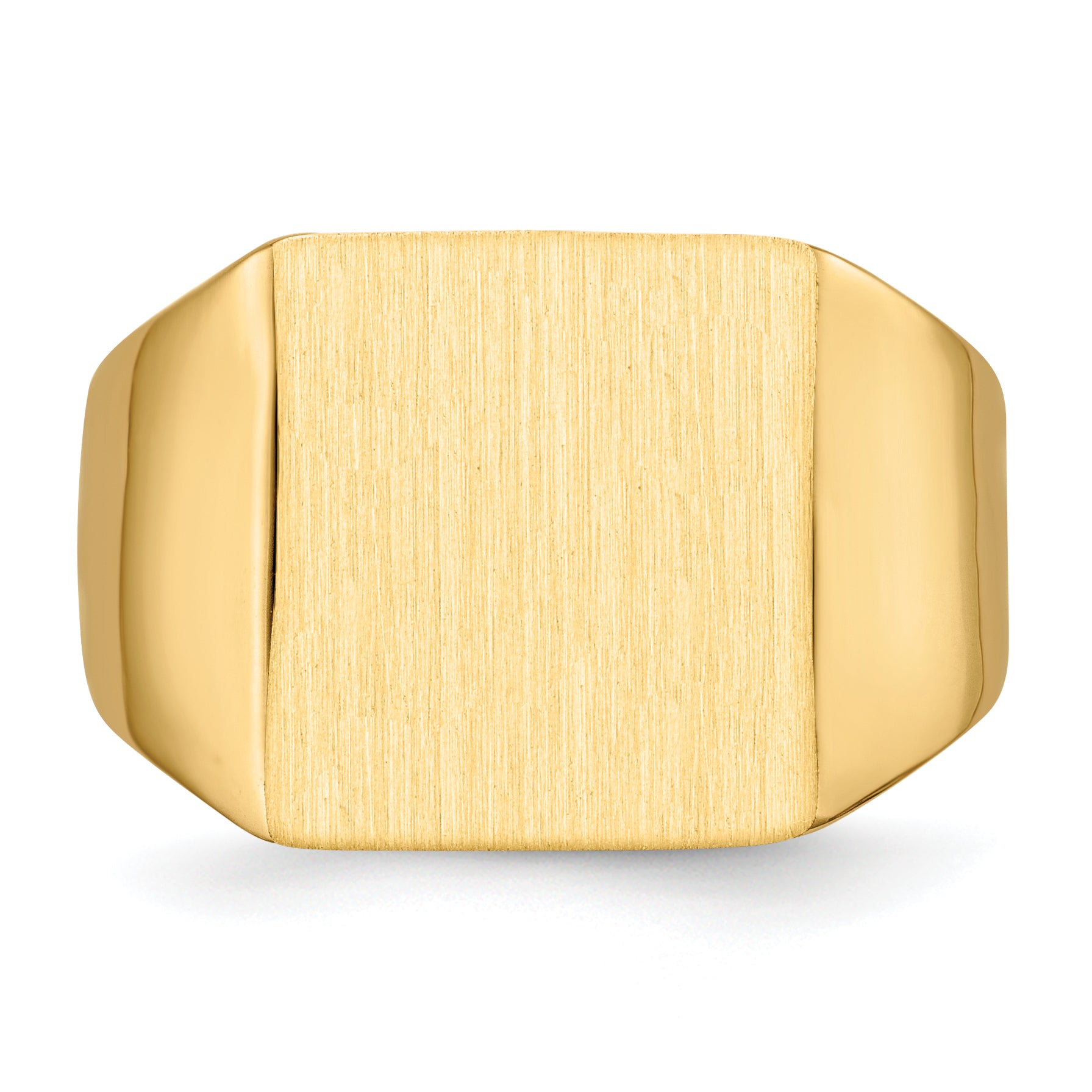 14k 13.0x12.0mm Closed Back Mens Signet Ring