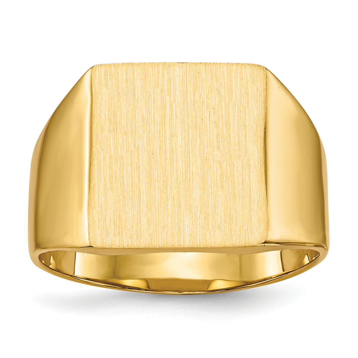 14k 13.0x12.0mm Closed Back Mens Signet Ring