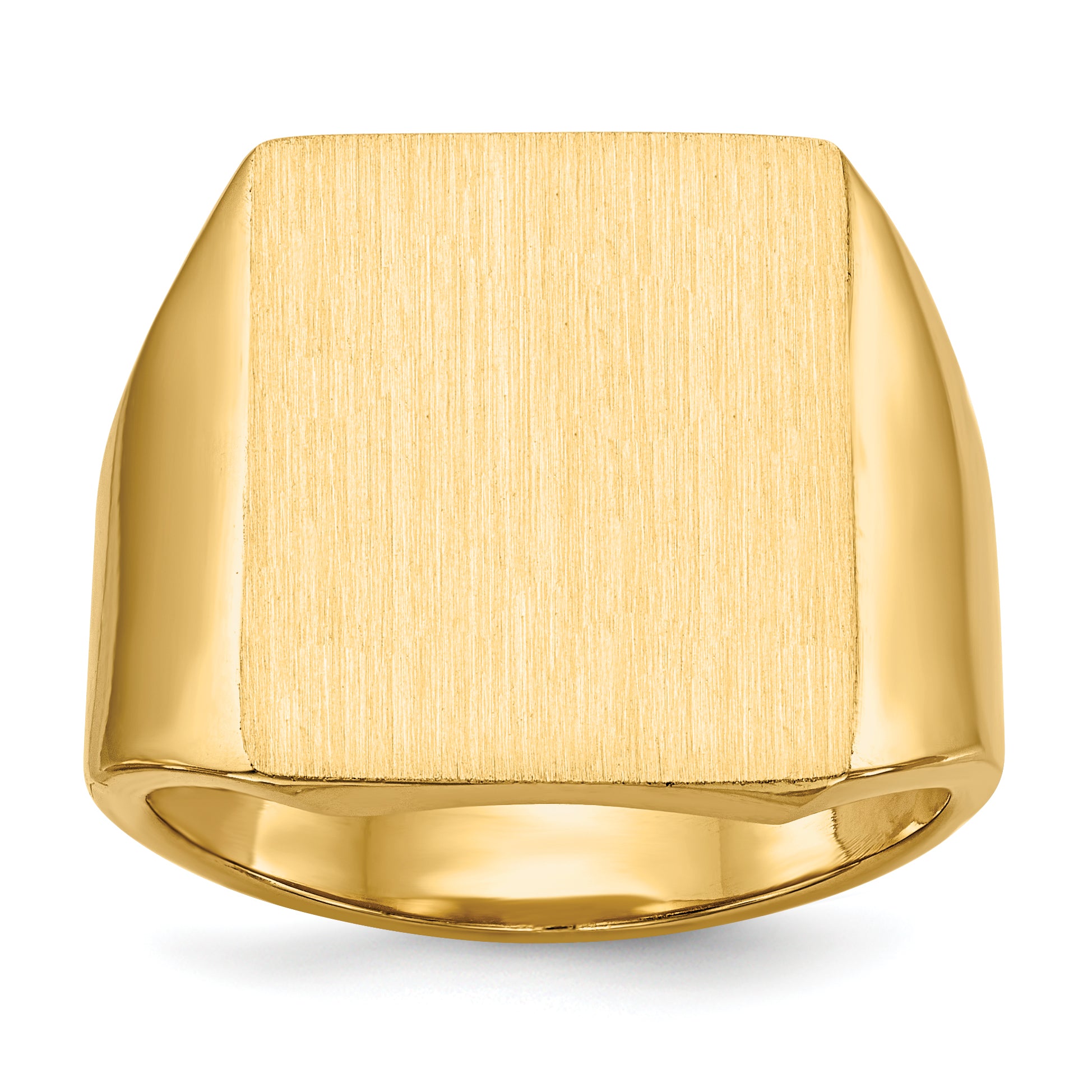 14k 15.0x17.0.0mm Closed Back Mens Signet Ring