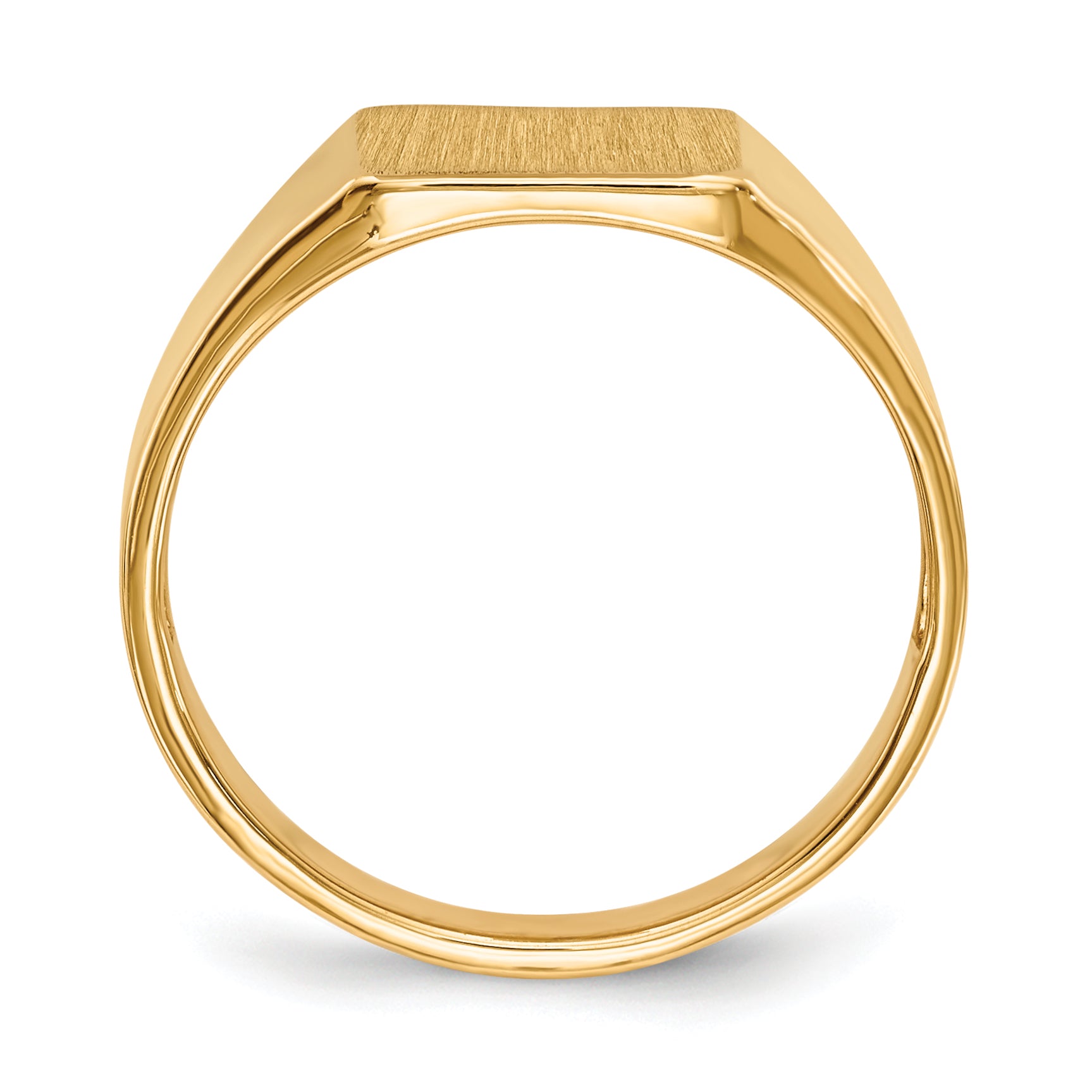 14k 9.0x8.5mm Open Back Signet Ring