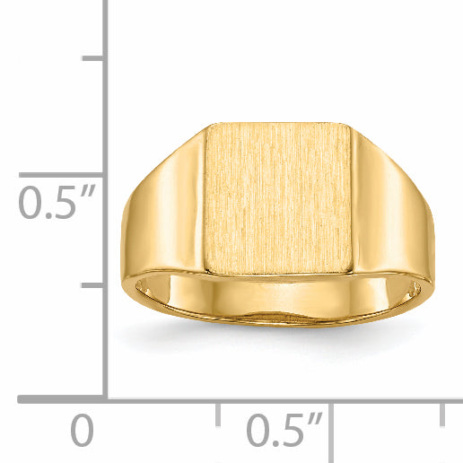 14k 9.0x8.5mm Open Back Signet Ring