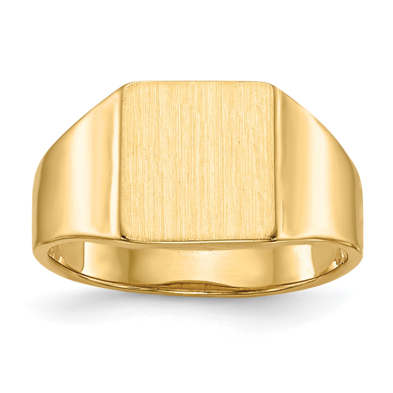 14k 9.0x8.5mm Open Back Signet Ring