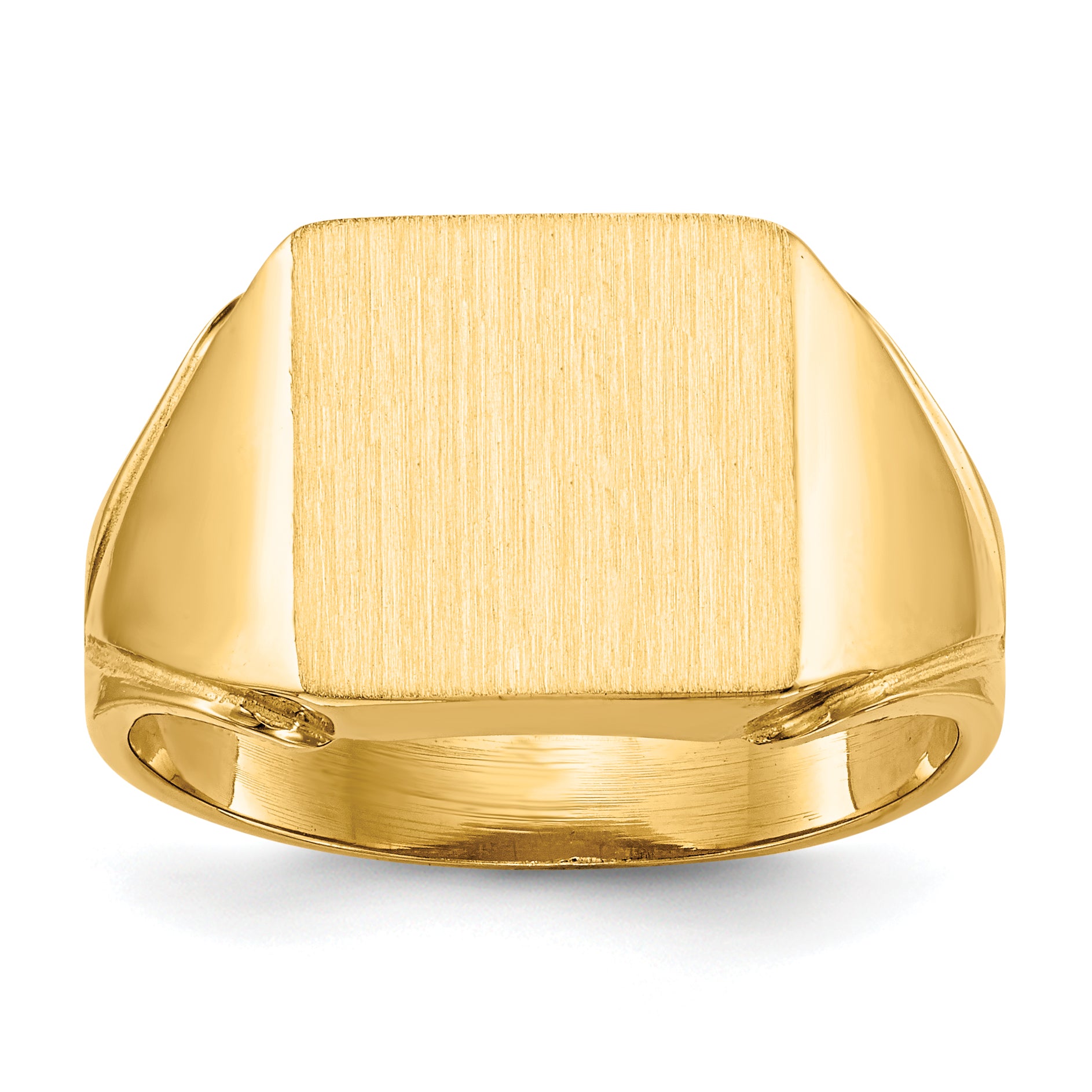 14k 12.0x12.0mm Open Back Men's Signet Ring