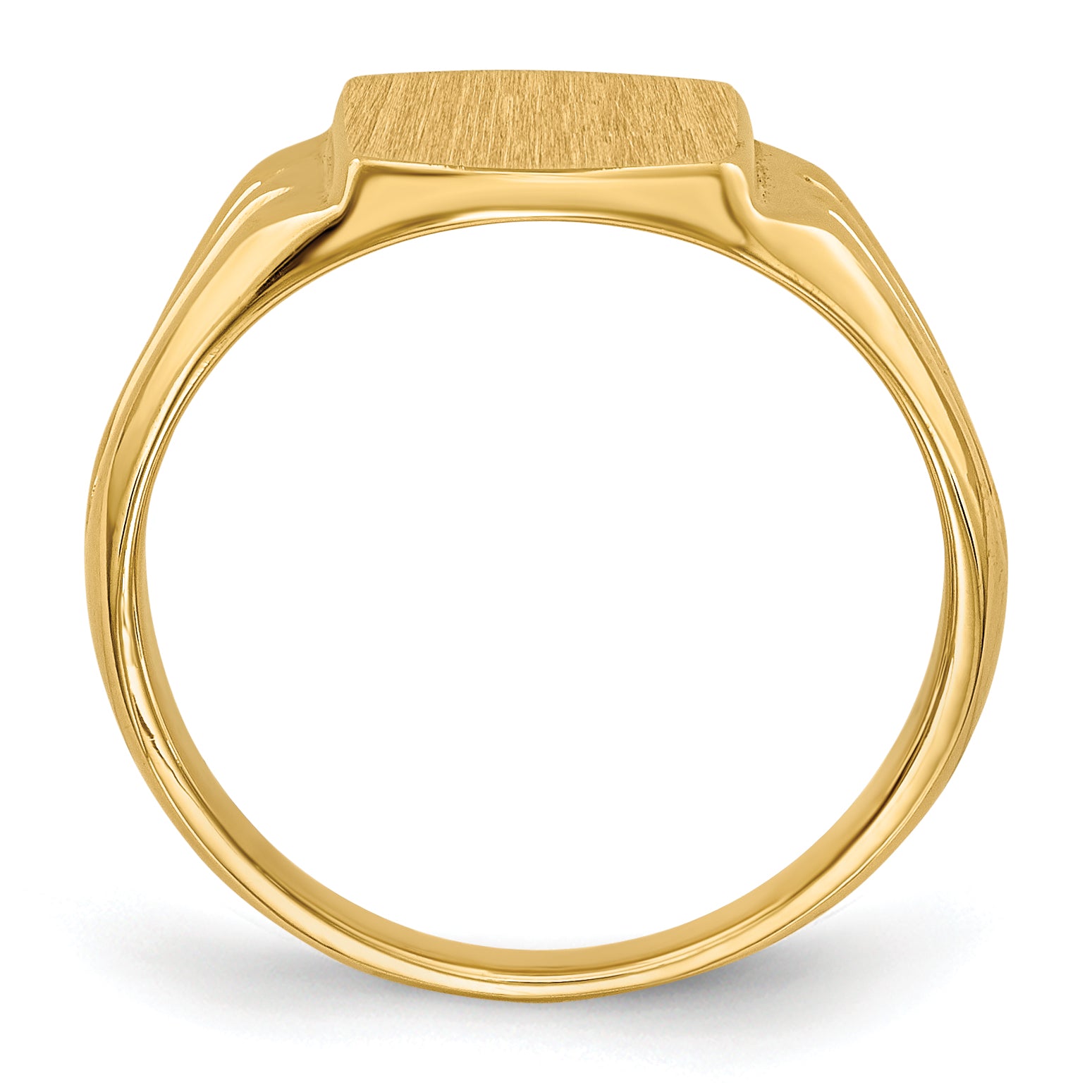 14k 9x8mm Closed Back Signet Ring