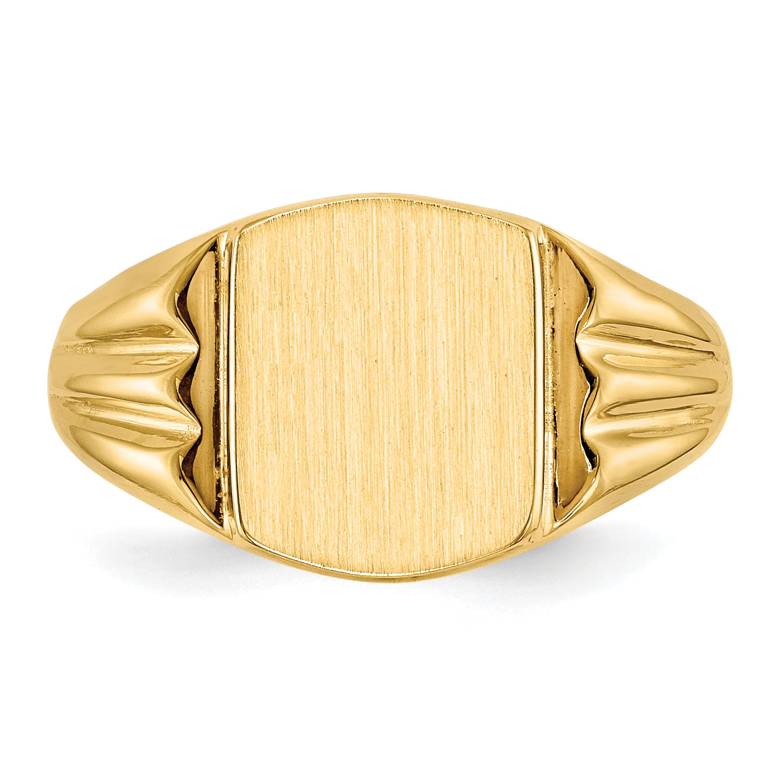 14k 9x8mm Closed Back Signet Ring