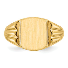 14k 9x8mm Closed Back Signet Ring