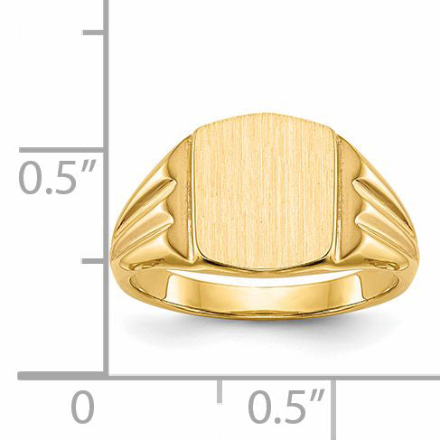 14k 9x8mm Closed Back Signet Ring