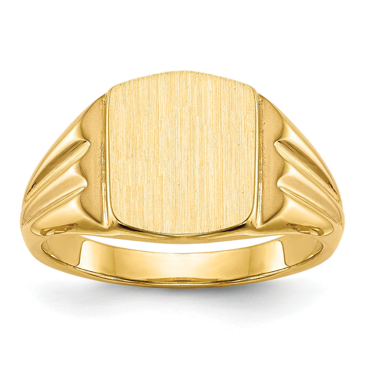 14k 9x8mm Closed Back Signet Ring