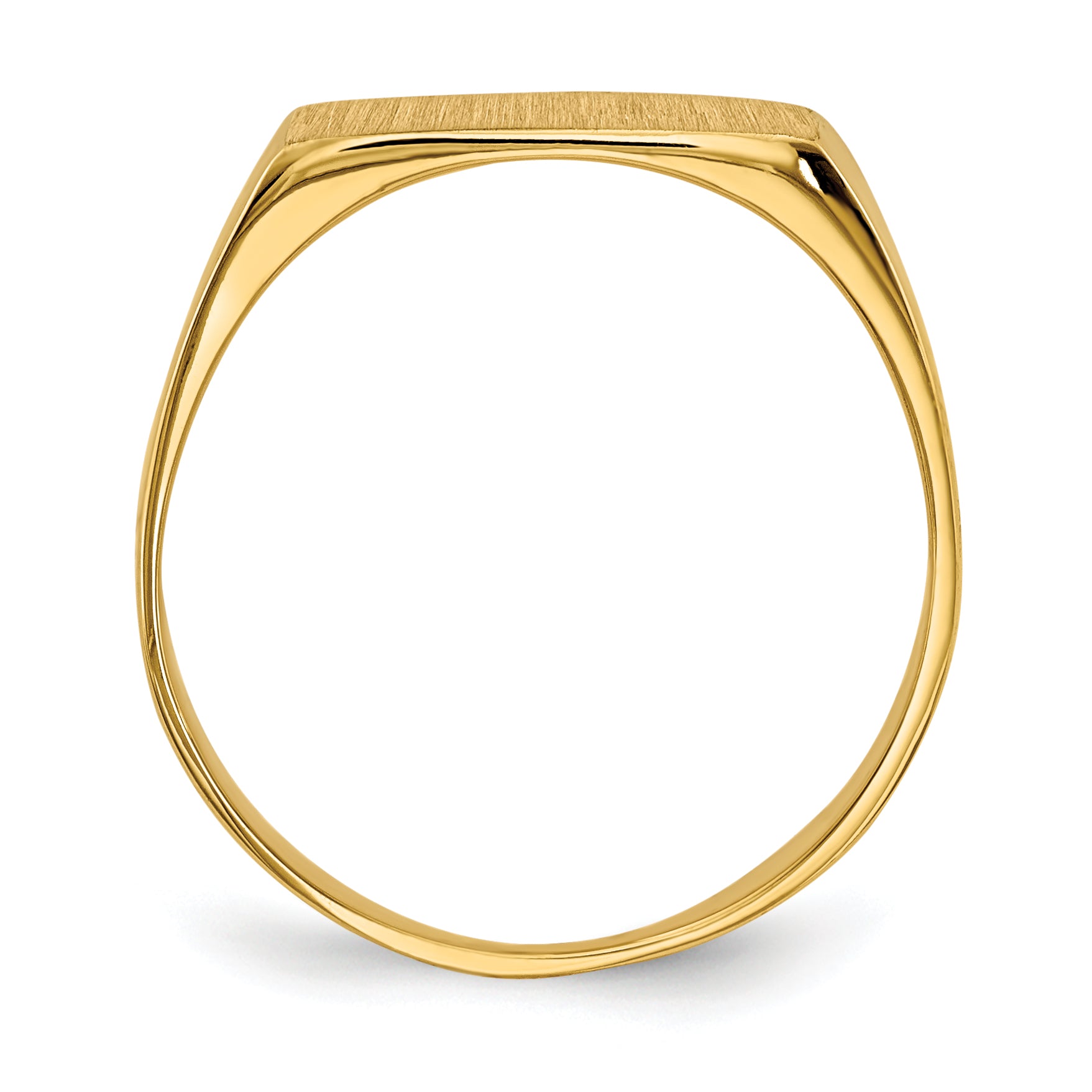 14k 6.5x12.5mm Closed Back Signet Ring