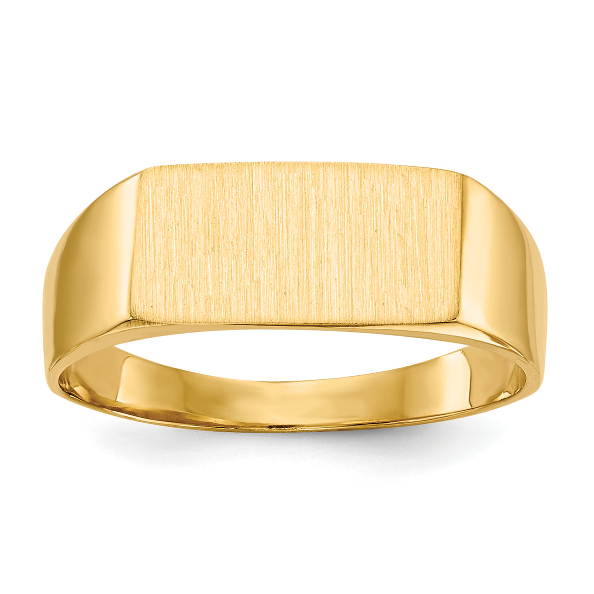 14k 6.5x12.5mm Closed Back Signet Ring