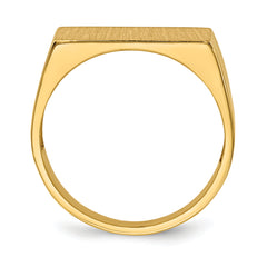 10ky 8.0x16.5mm Open Back Men's Signet Ring