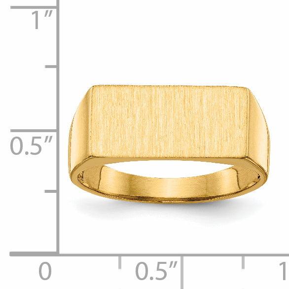 10ky 8.0x16.5mm Open Back Men's Signet Ring