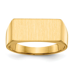 14k 8.0x16.5mm Open Back Men's Signet Ring