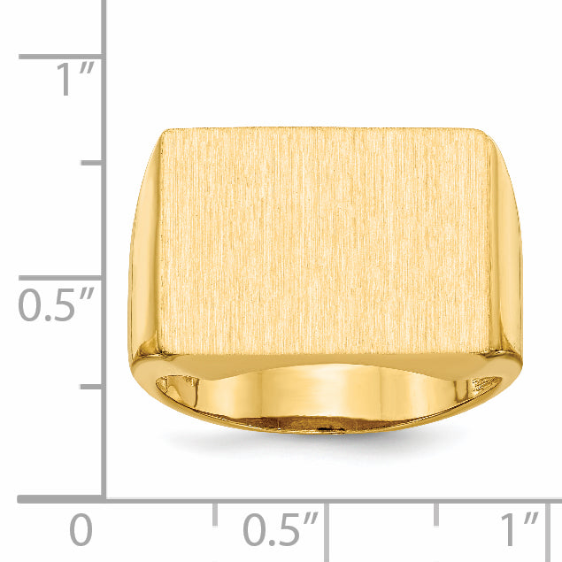 14k 14.5x19.5mm Open Back Men's Signet Ring