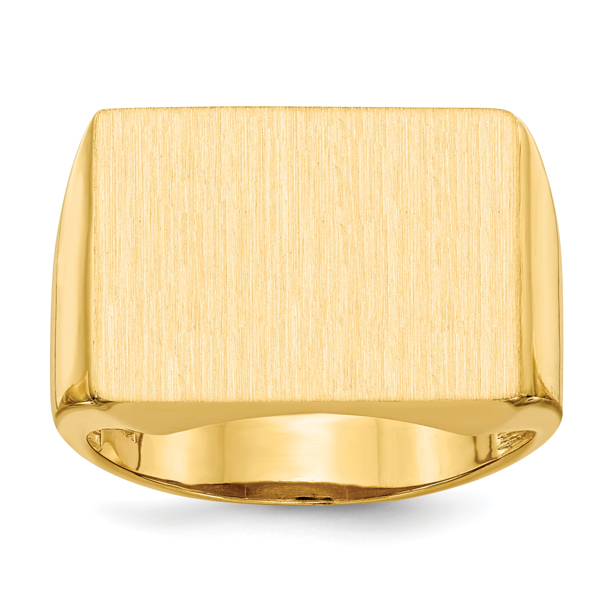 14k 14.5x19.5mm Open Back Men's Signet Ring