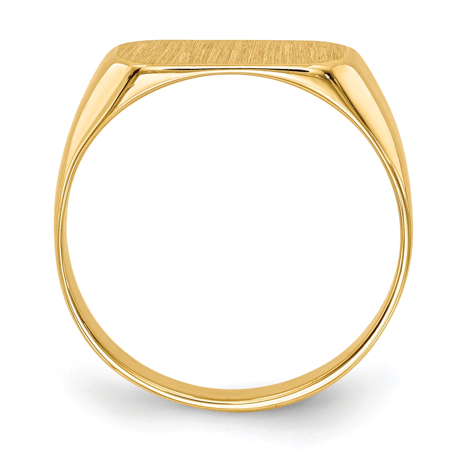 14k 6.5x12.0mm Closed Back Children's Signet Ring