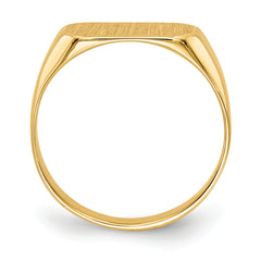 14k 6.5x12.0mm Closed Back Children's Signet Ring